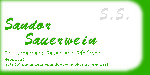 sandor sauerwein business card